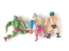 He-man Masters of the Universe Figure Parts Lot Roboto, Tri-Klops Man-at-arms