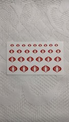 Cobra Stickers Red Sheet, 1:18 New Custom, Red Cobras On Clear, Peel And Stick!