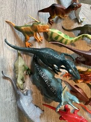 Plastic Rubber DINOSAURS Play Toys EDUCATIONAL Dinosaur Lot Of 49 Vintage