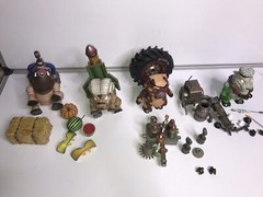 Barnyard Commandos set of 4 loose side of bacon , legger mutton, hy ondahog,