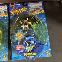 (4) SPIDER-MAN WEB SPLASHER HYDRO-BLAST ACTION FIGURE TOYBIZ NEW VENOM KAYAK