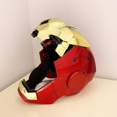 AUTOKING Iron Man MK5 Helmet 2.0 VER. 1:1 Wearable Voice ABS Gold Mask US Ship