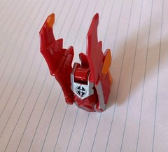 Bakugan Nukix Red Silver Battle Gear Gundalian Invaders (No Card)