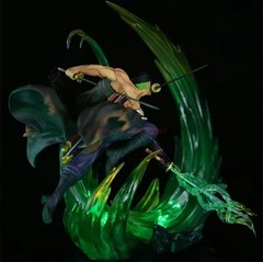 One Piece Roronoa Zoro Swordsman Detail Custom Made LED Light Action Figure