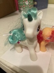 My pretty pony unicorns 5 Inches white peach pink and blue