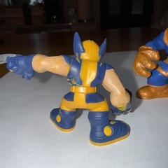 Marvel Super Hero Squad Thanos Figure 2009 Hasbro Infinity Gauntlet & Wolverine