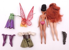 RARE Disney Fairies Mixed Lot 2x Doll, 2x Dress, 1x Top w/Wings, Boots(1 Pair+1)