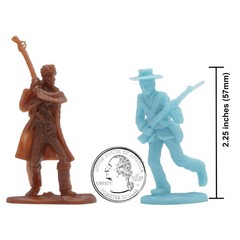Alamo Plastic Army Men 37 Piece Texas vs Mexico Soldier Figure Set