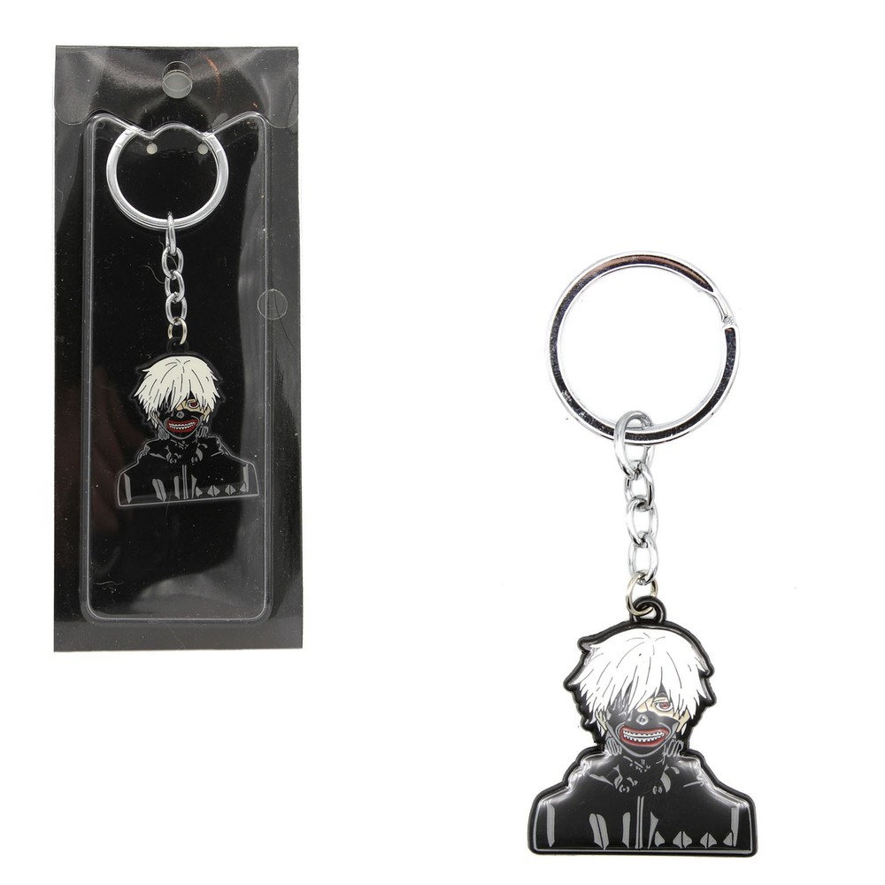 WHITE HAIRED KANEKI KEN Tokyo Ghoul 1.5 in. Key Chain (Eyepatch Anime KeyChain)
