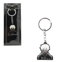WHITE HAIRED KANEKI KEN Tokyo Ghoul 1.5 in. Key Chain (Eyepatch Anime KeyChain)