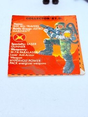 💥RARE 1986 STARCOM SGT BILL TRAVERS near Complete ID Card💥