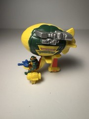 1994 TMNT Ninja Turtles Mini Mutants Blimp & Blue Bombs High Flyin Michaelangelo