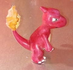Pokemon, red character, display figure, 2″h by CGTSJ/TOMY, made in china