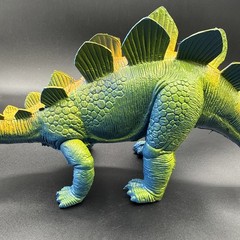 Vintage Stegosaurus Figure Dor Mei No. 1034342 Blue Green Yellow 16” Long