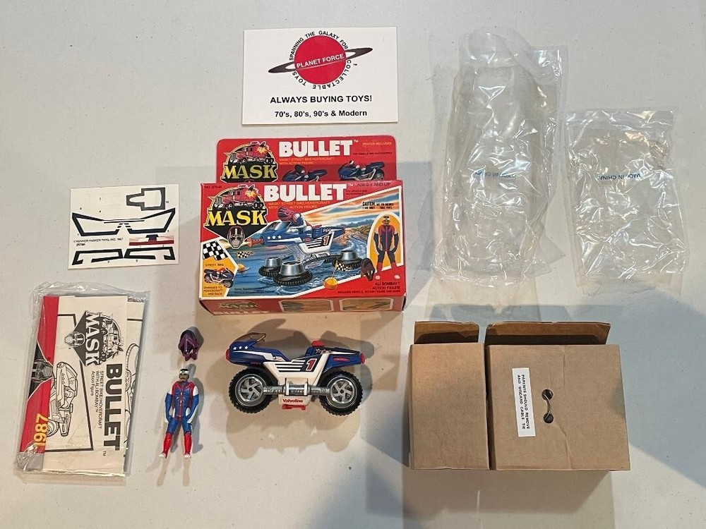1987 Bullet Complete With Box & Inserts Boxed Vintage M.A.S.K. Kenner Vehicle