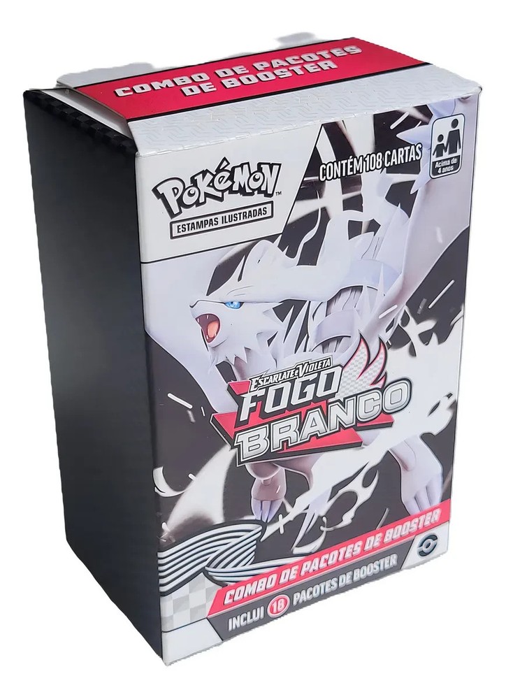 Pokemon Booster Scarlet and Violet White Flare Fogo Branco Portuguese TCG 108 CD