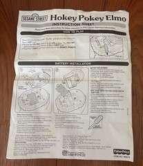 Vintage 2002 Sesame Street Hokey Pokey Elmo with Original Box Works