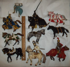 Mixed Lot of Schleich Knights Horses Medieval Action Figures Toy a