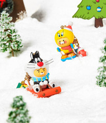 Kakao Friends x Loony Tunes Sylvester B.Bunny Tweety CHOONSIK KEYRING Bag Charm
