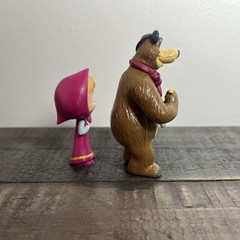 2.25-2.75in Masha And The Bear Cake Topper Figurines PVC Lot Of 2 Toys