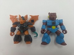Vintage 1986 Battle Beasts Blood Bat #12 & Grizzly Bear Figure Hasbro Takara