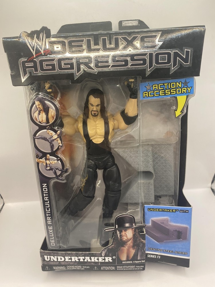 WWE Jakks Pacific Undertaker Deluxe Aggression 15 Action Figure Stairs Toy