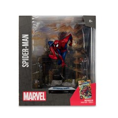McFarlane Toys – Marvel Spider-Man 1:10th Scale Posed Figure with Scene Spider-M