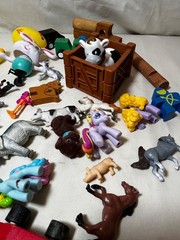 Vintage Lot of Animal Figures Random Mixed Hard Plastic & Rubber Toys