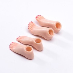 1/6 Female Painted Pale Feet Accessories 1 pair Fit 12” Action Figure Body Toy