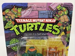 TMNT Michaelangelo Soft Head 1988 Playmates MOC 10 Back Unpunched Fan Club Flyer
