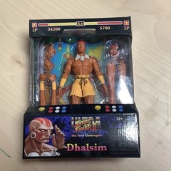 Street Fighter figure lot of 10 Jada and two custom made battle backgrounds