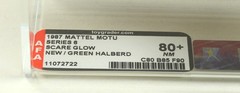 MOTU, Scare Glow, AFA 80, graded, Masters of the Universe, MOC, He Man, sealed