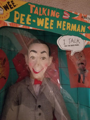 Pee-Wee Herman doll 18″ copyright 1987 in original packaging – fair condition