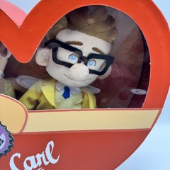Disney Carl & Ellie Plush Doll Set Pixar Up Valentine’s Day Heart Box 12in New
