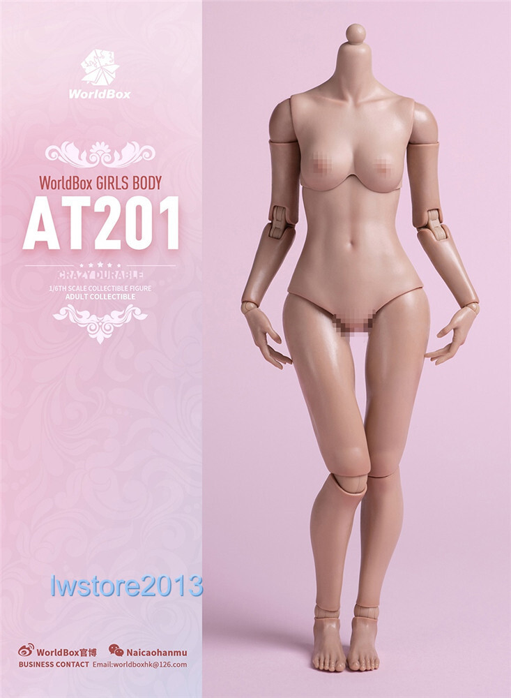 US Worldbox 1/6 AT201 Suntan Skin 12″ Female Action Figure Body Hands Foot Toys