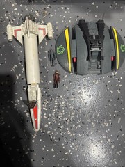 Lot Mattel 1978 Battlestar Galactica Vehicles Lot Figures Cylon Raider
