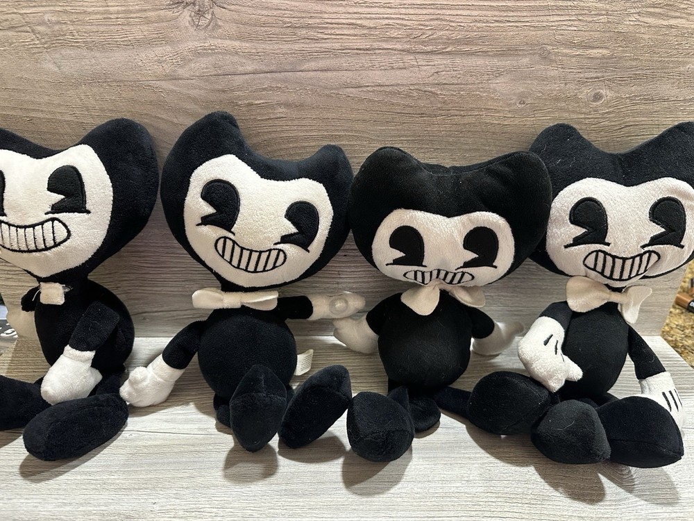 BENDY AND THE INK MACHINE Bendy PLUSH Lot Of 4 *See Condition*