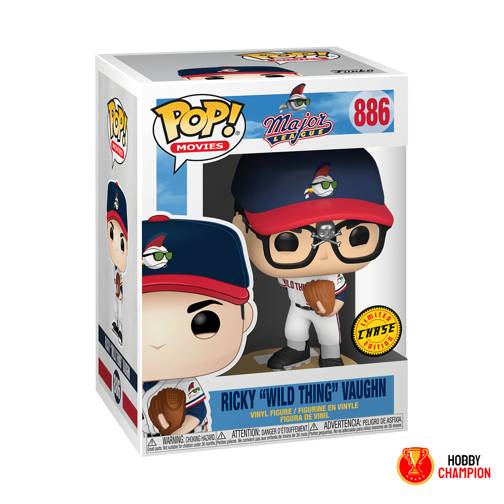 Movies Funko Pop Ricky “Wild Thing” Vaughn 886 Chase VAULTED New MINT Box