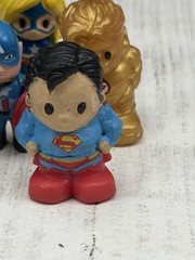 Ooshies Mini Superhero Figures Lot of 11 Marvel DC Batman Ear Flaw See Photos