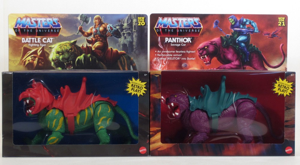 Masters of the Universe Origins BATTLE CAT & PANTHOR Figures Set of 2 – NEW!