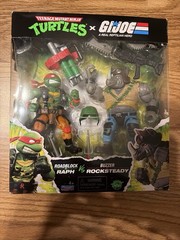 Roadblock Raph Vs Buzzer Rocksteady TMNT x Gi Joe Action Figure New Sealed MOC