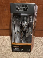 Star Wars Mandalorian (Beskar) and IG-12 & Grogu The Black Series Action Figures