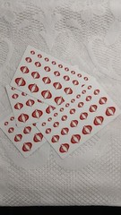 Cobra Stickers Red Sheet, 1:18 New Custom, Red Cobras On Clear, Peel And Stick!
