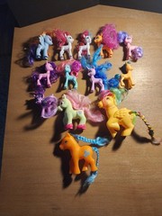 Lot Of 13 Pony Toys, Figurines, Figures Small Various Types See Photos