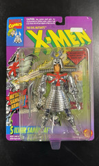 ToyBiz Marvel X-Men Silver Samurai Action Figure 1994 w/ Sword Helmet & Card