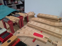 HUGE Vintage Thomas & Friends Trains Wooden Railway Mixed Lot Tracks 70+ Pieces
