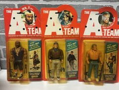 Vintage 80s Galoob A-TEAM Action Figures Lot 3 B.A. Murdock Hannibal Sealed MOC