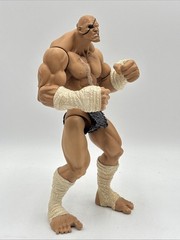 Sota Toys Street Fighter SAGAT Action Figure CAPCOM 2005 Missing Shorts Loose