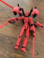 Titan13, Dummy 13, T13 Action Figure,Toy Robot Lot Of 2 8’’ Red & 5’’ Silver