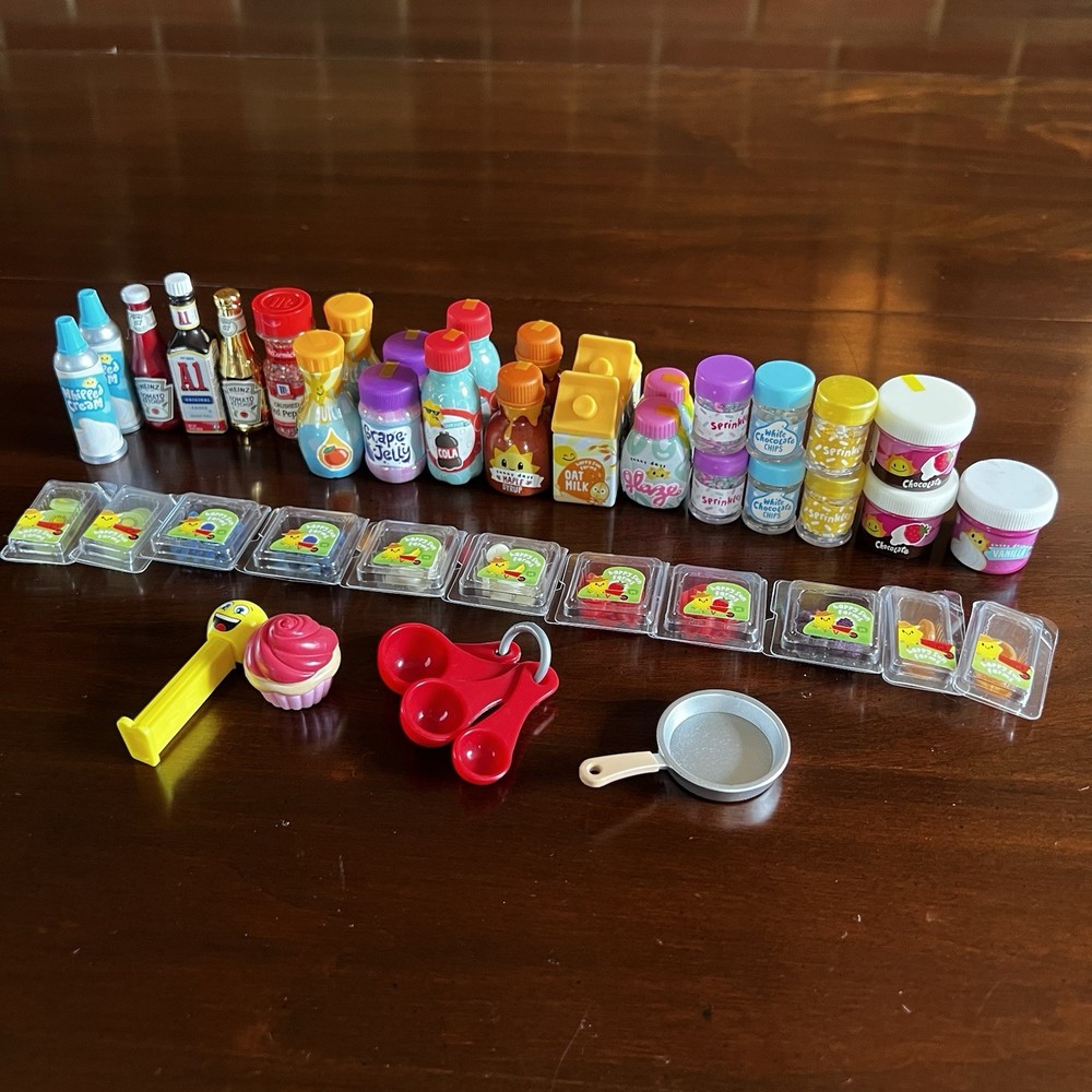 42 Barbie Sized Miniverse Mini Food Pieces Lot Mix Items Miscellaneous Minis